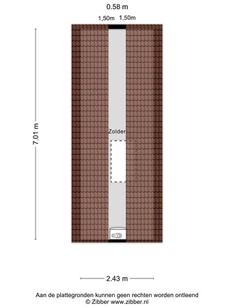 Floorplan - Frieswijkstraat 1, 7416 XP Deventer
